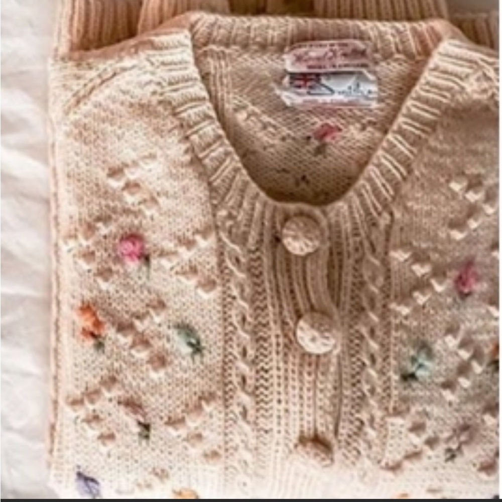 In search of vintage embroidered cardigans